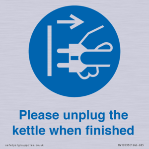 Please unplug the kettle when finished